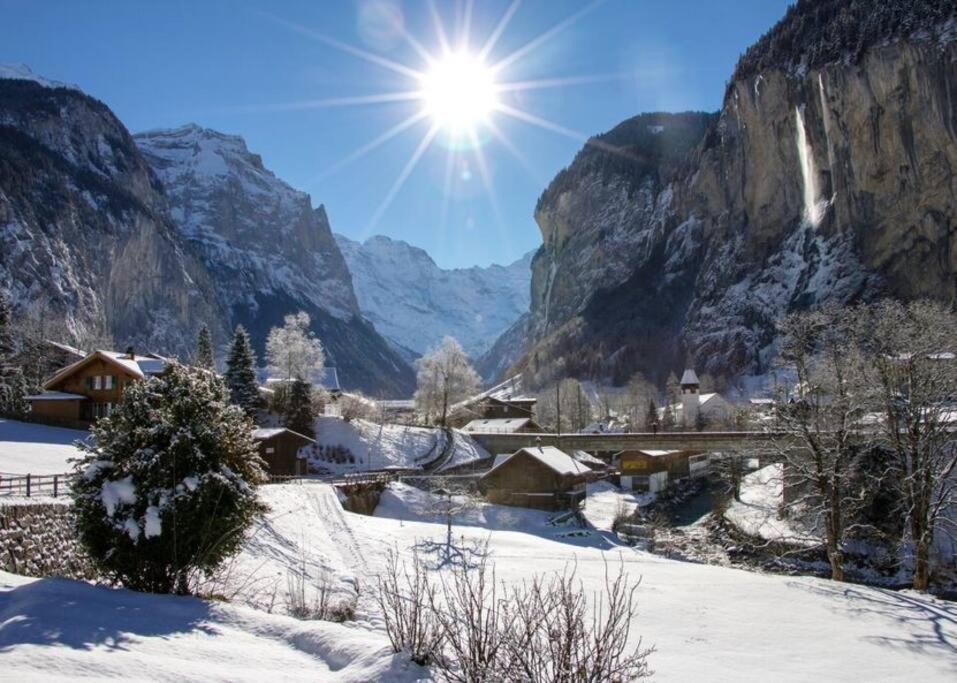 Chalet Maithili Lauterbrunnen -152-Year-Old Majestic Chalet Exterior foto