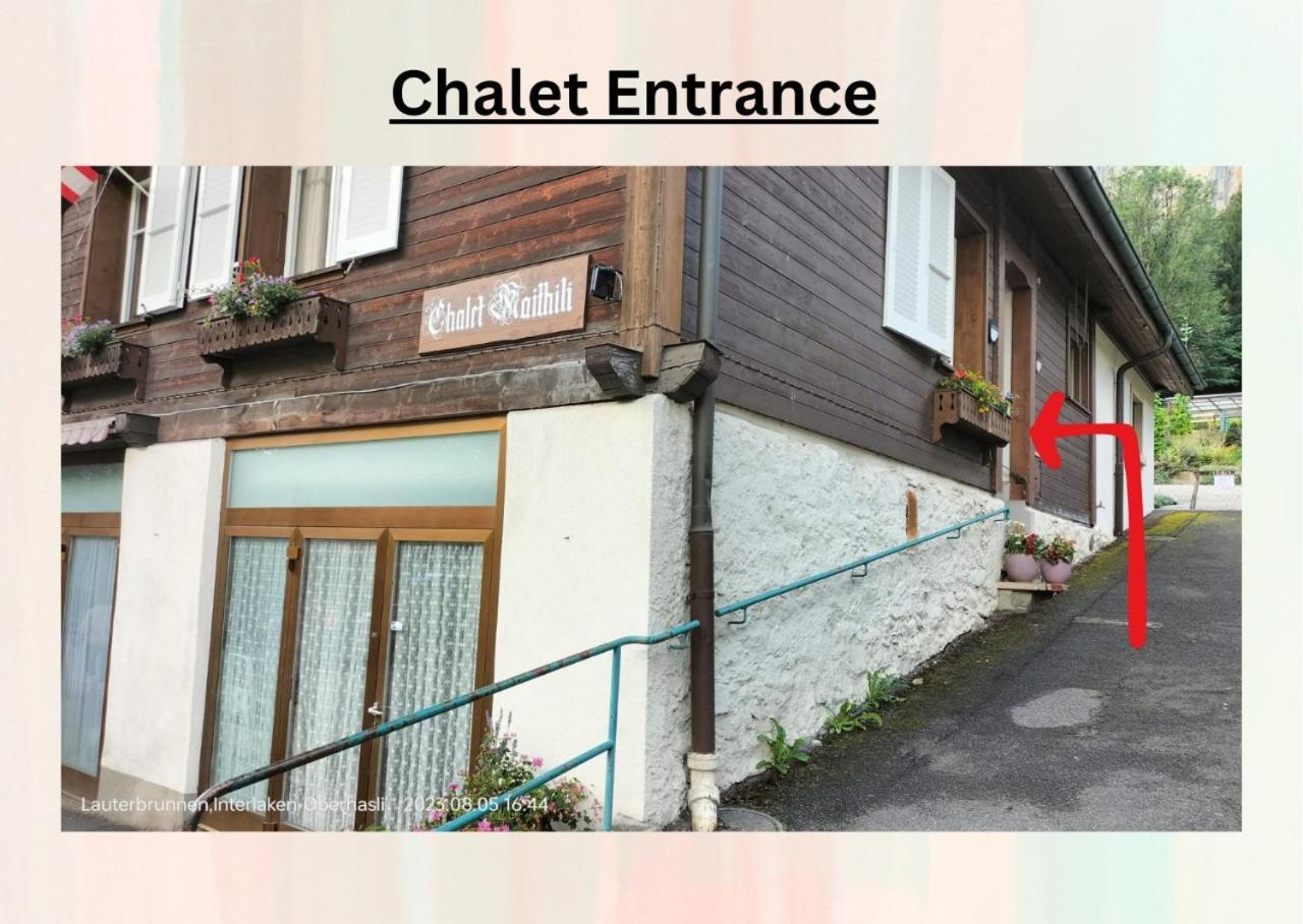 Chalet Maithili Lauterbrunnen -152-Year-Old Majestic Chalet Exterior foto